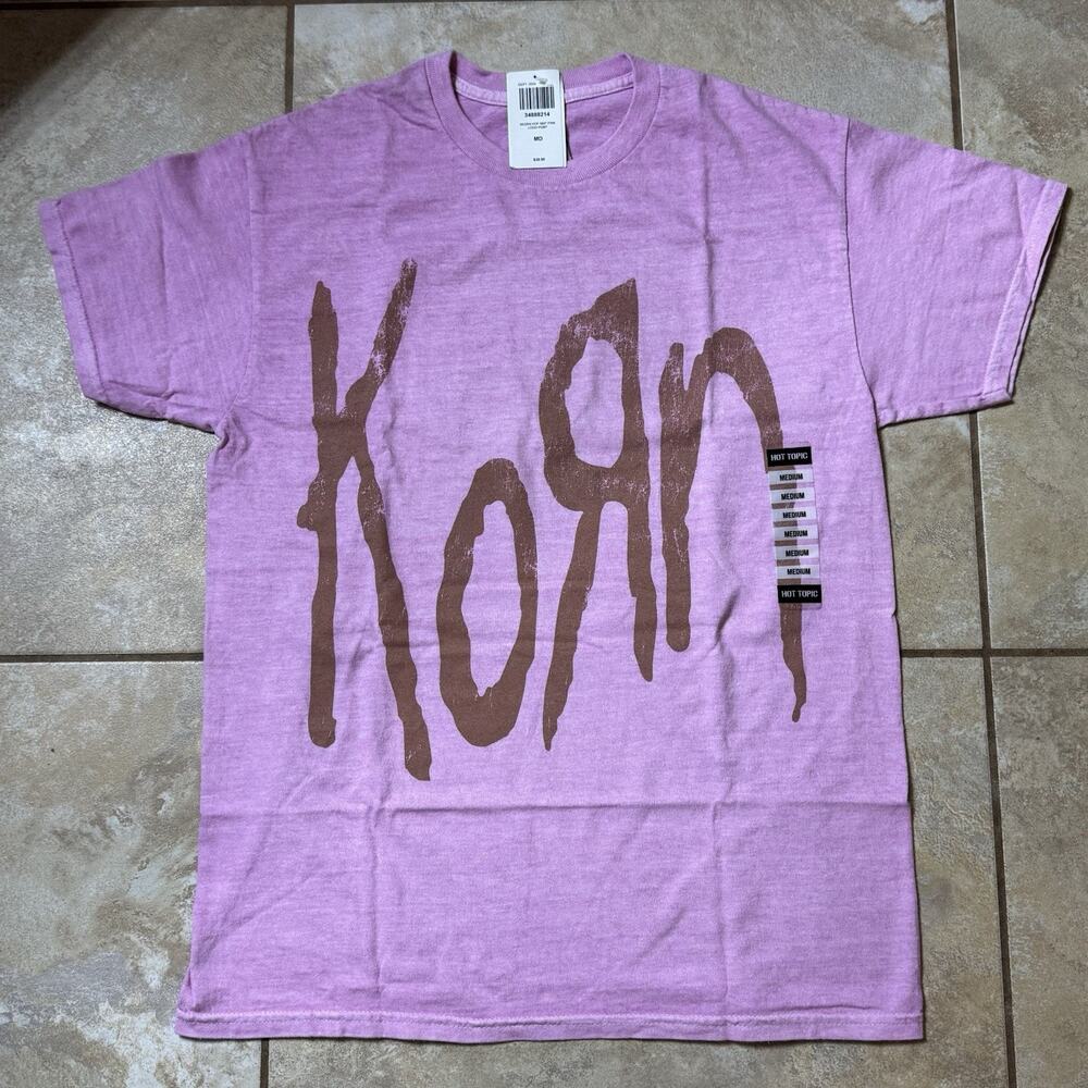 Korn Pink Logo T-Shirt MEDIUM New With Tags